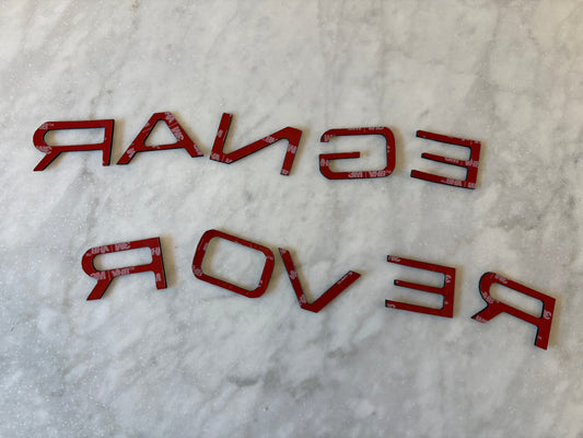 Full Sheet x3 Land Rover Range Rover Full Size (and Range Rover Sport) 2022-2026 Hood/Bonnet Letters (5th Gen L460) Precut Double Stick Tape Kit