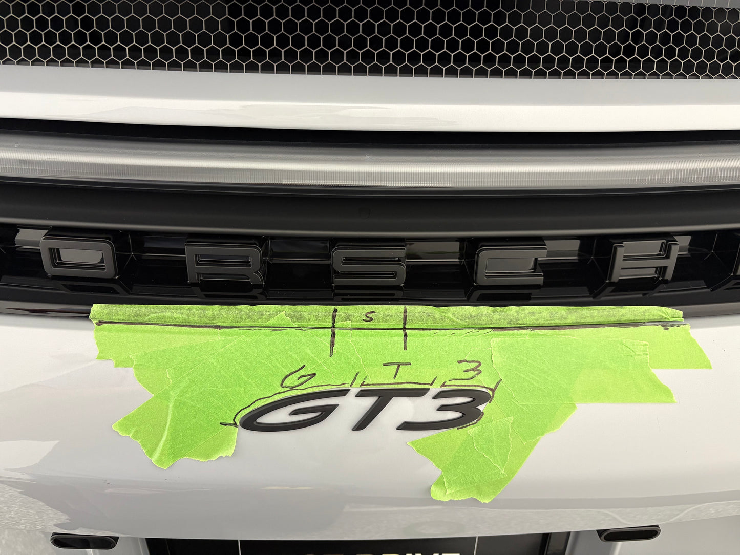 Porsche GT3 992.2 and GT3 Touring Raer Bumper Badge Double Stick Tape Kit