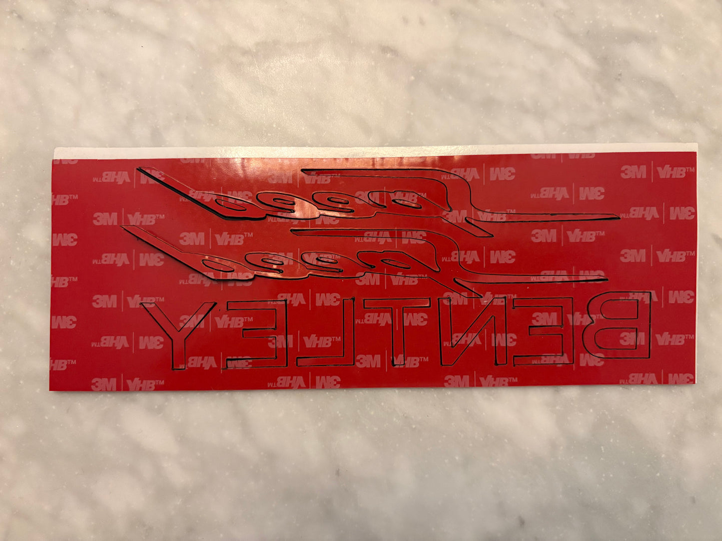 26’ Bentley Continental GT Speed Pre-Cut badge double stick tape kit