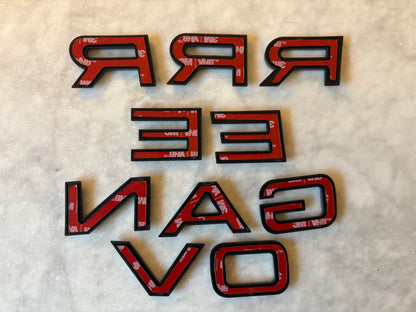 Full Sheet x3 Land Rover Range Rover Full Size (and Range Rover Sport) 2022-2026 Hood/Bonnet Letters (5th Gen L460) Precut Double Stick Tape Kit