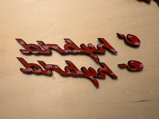 Porsche 2025 Cayenne e-hybrid Fender Badge Letters Double Stick Tape Kit