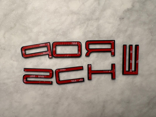 Porsche 991.2 Porsche GT3 Rear Bumper Badge Letters Double Stick Tape Kit