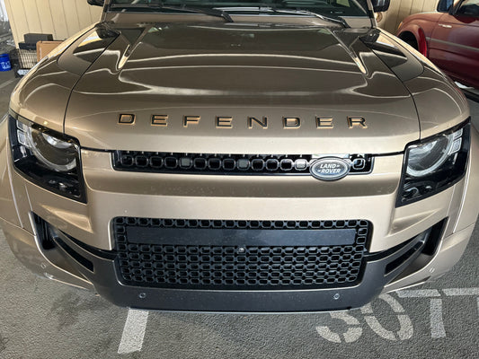 Land Rover Defender L663 2020-up Single pack Emblem tape kit.