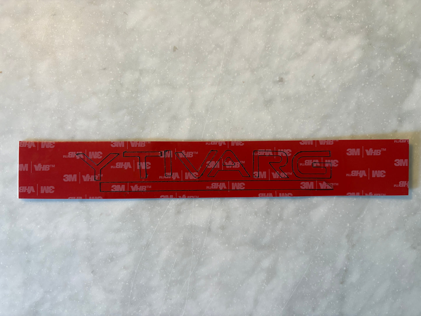 2026 Lucid Gravity Rear Emblem Pre-cut Double Stick Tape Kit